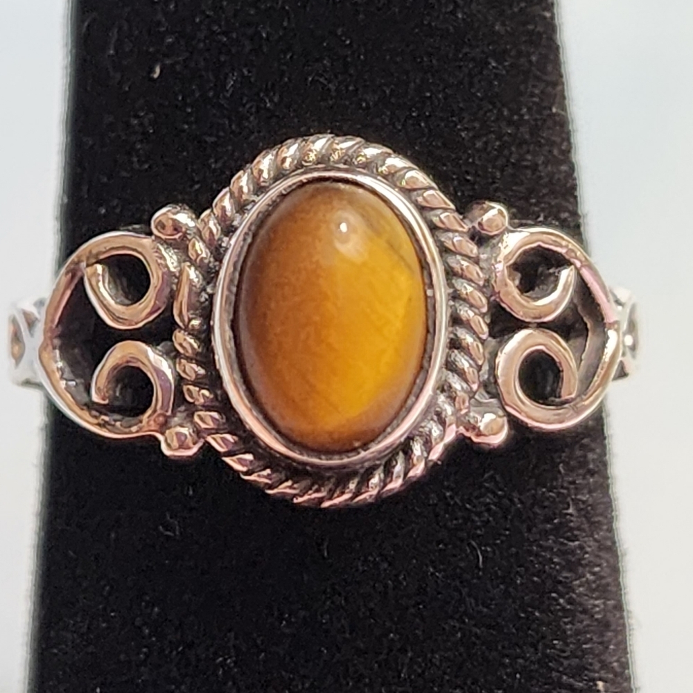 Tiger Eye and Sterling Silver Ring